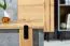Kleiderschrank | 2 Drehtüren | 2 Schublade | 2 Fächer | mit Kleiderstange | 90 cm breit | Farbe: Eiche Abbildung