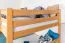 Etagenbett für Kinder 140 x 200 cm | Massivholz: Buche | Natur Lackiert | umbaubar in 2 Einzelbetten | inkl. Rollroste Abbildung
