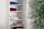 Kleiderschrank | 2 Drehtüren | 1 Schublade | 8 Fächer | mit Kleiderstange | 50 cm breit | Farbe: Weiß Abbildung