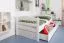 Ausziehbett 90 x 200 cm Buche Weiß mit 2 Schublade(n) Abbildung