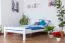 Bett Buche massiv 140 x 200 cm Weiß Abbildung