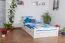 Schubladenbett Buche 140 x 200 cm Weiß Abbildung