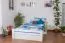 Buche Bett mit Schublade 140 x 200 cm Weiß Abbildung