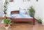 Buche Massivholz Bettgestell 160 x 200 cm Dunkelbraun Abbildung