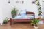 Bett Buche massiv 160 x 200 cm Dunkelbraun Abbildung