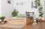 Bett Buche massiv 140 x 200 cm Natur Abbildung