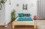 Holzbett 160 x 200 cm Kiefer massiv Natur mit Lattenrost Abbildung