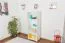 Regal, Küchenregal, Wohnzimmerregal, Bücherregal - 60 cm breit, Kiefer Holz-Massiv, Farbe: Weiß Abbildung