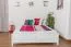Bett Kiefer 160 x 200 cm Weiß Abbildung