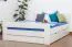 Bett Buche 140 x 200 cm Weiß Abbildung