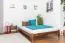 Massivholzbett Kiefer 160 x 200 cm Nuss mit Lattenrost Abbildung