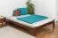 Massivholzbett Kiefer 140 x 200 cm Nuss mit Lattenrost Abbildung