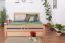 Holzbett 180 x 200 cm Buche massiv Natur Abbildung