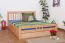 Buche Stauraumbett Bettgestell 180 x 200 cm Natur Abbildung