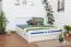 Buche Stauraumbett Bettgestell 180 x 200 cm Weiß Abbildung