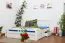 Weißes Buche Bett ausziehbar 160 x 200 cm Weiß Abbildung