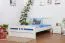 Bett Buche massiv 140 x 200 cm Weiß Abbildung