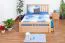 Bett Buche massiv 140 x 200 cm Natur Abbildung