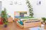 Bett mit Schubladen Buche 140 x 200 cm Natur Abbildung