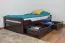 Schubladenbett Buche 90 x 200 cm Schokobraun Abbildung