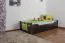 Bett ausziehbar 90 x 200 cm Buche Schokobraun mit 2 Schublade(n) Abbildung