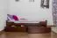 Buche Bett mit Schublade 90 x 200 cm Dunkelbraun Abbildung