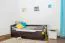 Ausziehbett 90 x 200 cm Buche Schokobraun mit 1 Schublade(n) Abbildung