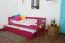 Ausziehbett 90 x 200 cm Buche Rosa mit 1 Schublade(n) Abbildung