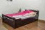 Bett 120 x 200 cm Buche Schokobraun mit Lattenrost Abbildung