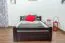 Massivholzbett Buche 120 x 200 cm Schokobraun mit Lattenrost Abbildung