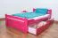 Massivholz Bettgestell Buche 120 x 200 cm Rosa Abbildung