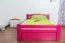 Buche Massivholz Bettgestell 120 x 200 cm Rosa Abbildung