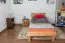Bett 90 x 200 cm Kernbuche massiv geölt Abbildung