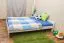 Bett Kiefer massiv 140 x 200 cm Weiß Abbildung