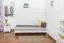 Holzbett 90 x 200 cm Kiefer massiv Weiß mit Lattenrost Abbildung