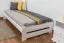 Massivholzbett Kiefer 90 x 200 cm Weiß mit Lattenrost Abbildung