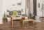 Couchtisch Eiche Massivholz Farbe: Natur 50x100x60 cm Abbildung