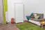 Garderobenschrank weiß, Kiefer Massivholz - Abmessung 190 x 80 x 60 cm (H x B x T) Abbildung