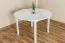 Holztisch Tisch 120x120 cm Kiefer massiv, Farbe: Weiß Abbildung