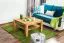 Couchtisch Eiche Massivholz Farbe: Natur 50x80x80 cm Abbildung