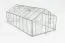 Gewächshaus Endivie XL16, HKP 6 mm, Grundfläche: 16,5 m² - Abmessungen: 570 x 290 cm (L x B)