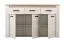 Moderne Kommode / Sideboard mit drei Schubladen Zemun 01, Farbe: Eiche Grau / Eiche Weiß, drei Türen, sechs Fächer, Maße: 98 x 160 x 36,5 cm