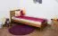 Kinderbett / Jugendbett Kiefer Vollholz massiv Eichefarben A24, inkl. Lattenrost - Abmessung 90 x 200 cm