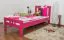 Einzelbett "Easy Premium Line" K8, Buche Vollholz massiv rosa lackiert - Liegefläche: 90 x 200 cm