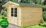 Holz-Gartenhaus 2,48 x 2,48 Meter (inkl. Dach) | Naturbelassen | Satteldach | 34 mm Blockbohlen-Haus Abbildung