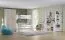 Kleiderschrank | 2 Drehtüren | Keine Schublade | 2 Fächer | mit Kleiderstange | 84 cm breit | Farbe: Weiß Abbildung