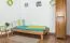 Massivholz Bettgestell Eiche 100 x 200 cm geölt Abbildung