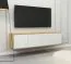 TV-Unterschrank / TV-Schrank Jaralillo 06, Push-to-open Funktion, Farbe: Eiche Artisan / Weiß, vier Türen, acht Fächer, Maße: 40 x 140 x 40 cm