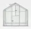 Gewächshaus - Glashaus Mangold XL9, mit quer teilbarer Tür, gehärtetes Glas 4 mm, 8,40 m², 290 x 290 cm, langlebige Aluminiumprofile, 1 Fenster