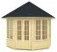 Gartenhaus Schneeberg inkl. Fußboden - 40 mm Blockbohlenhaus, Grundfläche: 6,5 m², Zeltdach